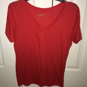 Red V-neck